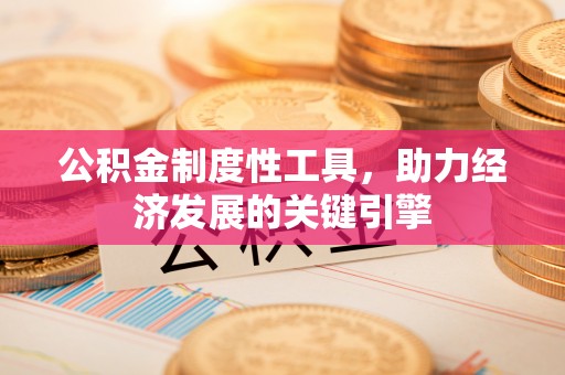 中卫公积金制度性工具，助力经济发展的关键引擎